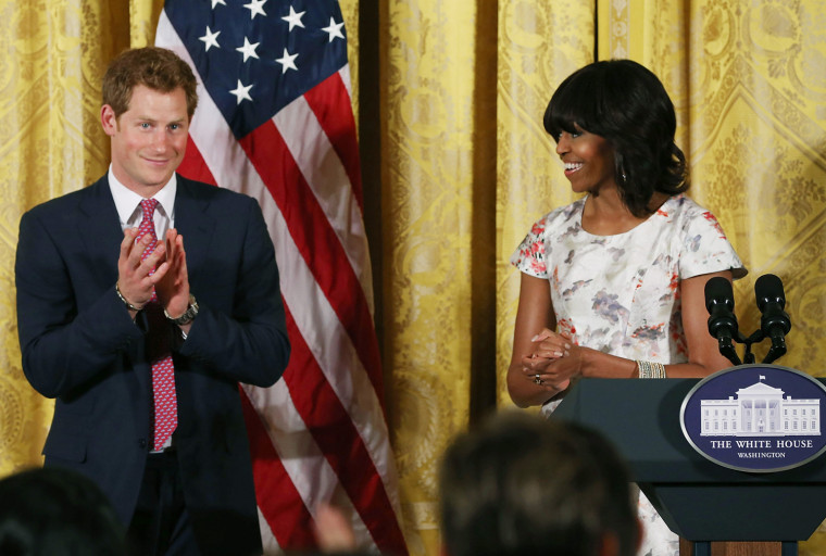 Image: Prince Harry Joins Michelle Obama And Jill Biden Honor Military Mothers At White House